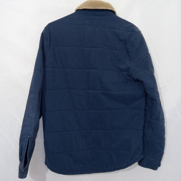 Lucky Brand Mens Quilted Jacket, Snap Up, Sherpa Collar, Size S Chore Jacket - Picture 6 of 16